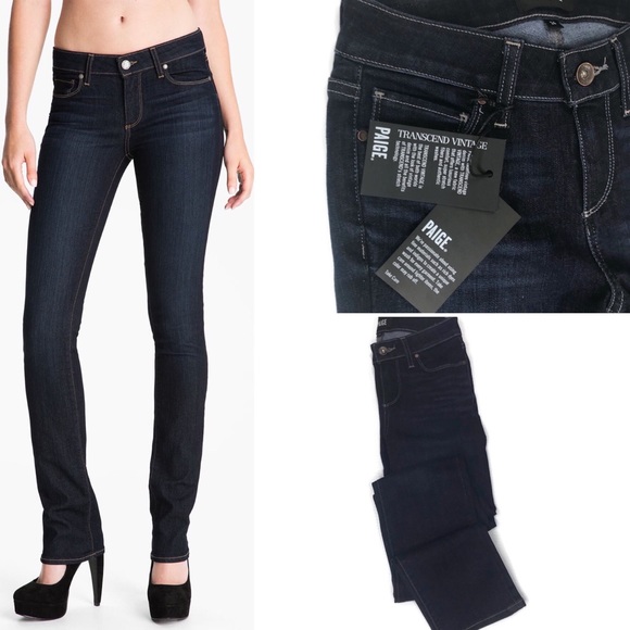 Paige Skyline Straight Leg Denim Jeans 